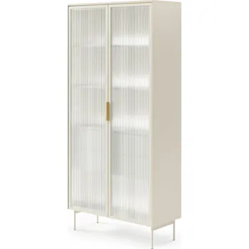 Vinotéka ArtLas Vitrína NAIRE 2D2S s LED osvětlením | cashmere