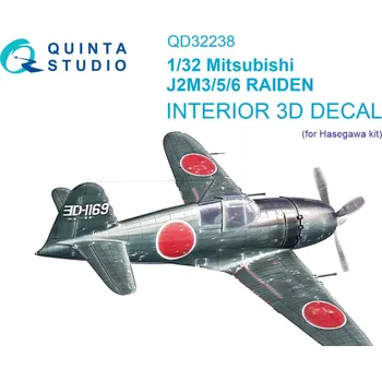 Plastikový model Quinta studio 1/32 Mitsubishi J2M3/5/6 Raiden 3D-Print.&col.Int.