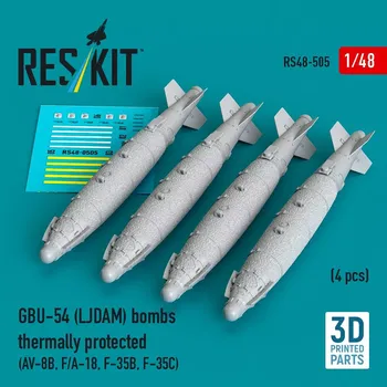 Plastikový model Reskit 1/48 GBU-54 (LJDAM) bombs thermally prot. (4 pcs)