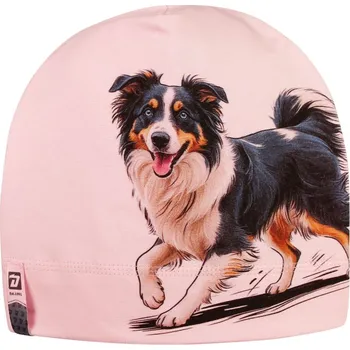 Čepice Bavlněná čepice Polo - vzor 99 - světle růžová - Border kolie 50 - 52