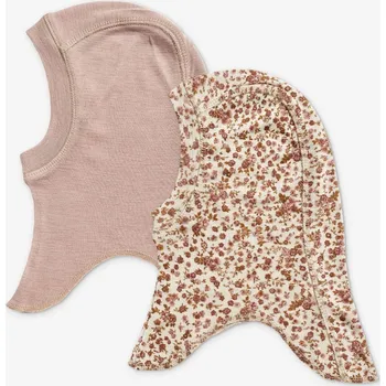 Kojenecká čepice Kukla z merino vlny 2 kusy rose flowers FELIX WHEAT Velikost: 40-43cm (1-3 měsíce)