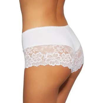 Kalhotky Dámské šortkové kalhotky s krajkou 107 bílé S