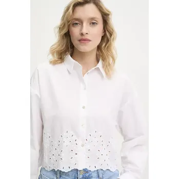Dámská košile Košile Answear.LAB dámská, bílá barva, relaxed, s klasickým límcem sng.127.tjs 00X, vel. M