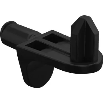 Nábytkové kování Walteco Podpěrka polic s čepem průměr 5mm, černá, 20 ks