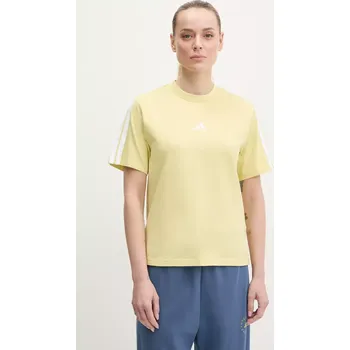 Bavlněné tričko adidas Essentials žlutá barva, JM2406 10X, vel. M