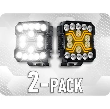 Pracovní světlo LED PRACOVNÍ SVĚTLO + POZIČNÉ X-SPIDER, 60W, R10, IP68/2-PACK + dárek ! [L0194]