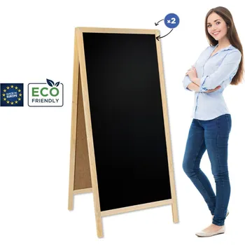 Tabule na křídy áčko 72 x 160 cm Natural + Kartonová krabice