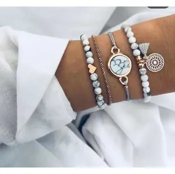 Náramek Prosperk Náramek Howlit bílozlatý