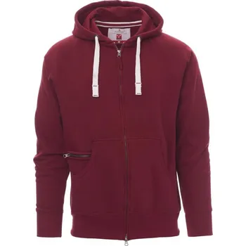 Pánská mikina Payperwear Mikina Dallas+ s rafinovanou malou kapsičkou na zip Barva: Červená vínová, Velikost: 5XL