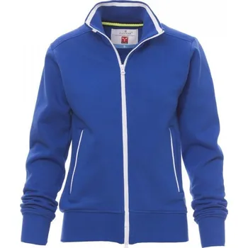 Dámská móda Payperwear Dámská vypasovaná mikina Melbourne s celozipem Barva: Královská modrá/Bílá, Velikost: S
