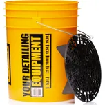 Work Stuff Detailing Bucket Yellow Wash + Separator Black - Detailingový kbelík s mřížkou