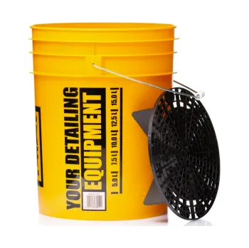 Auto-moto Work Stuff Detailing Bucket Yellow Wash + Separator Black - Detailingový kbelík s mřížkou