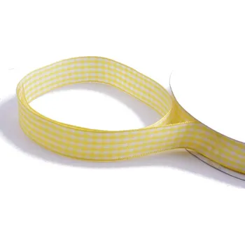 Stuha Stuhy kárované 20mm - 10m Barva: žlutá