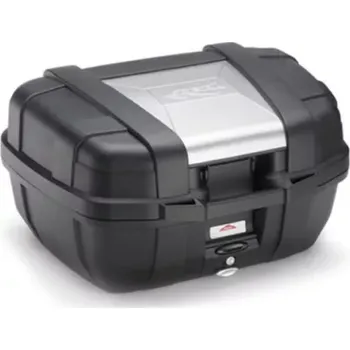 Zavazadlo na motocykl MONOKEY TopCase GARDA - 52l, KAPPA (černý/stříbrný, kompozitní)