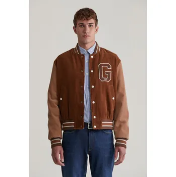 BUNDA GANT CORD VARSITY JACKET CACAO