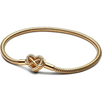 Náramek Náramek PANDORA Moments Třpytivé srdce a nekonečno 19 cm 563758C01-19
