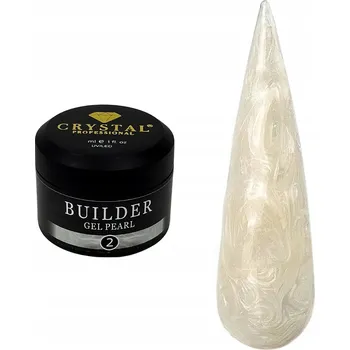 Lak na nehty Builder Gel Pearl #2 15ml CRYSTAL PROFESSIONAL Gel pro posílení nehtů