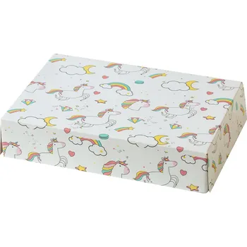 Krabice na pečivo Krabice 23,5 × 16 × 5 cm jednorožci Decora