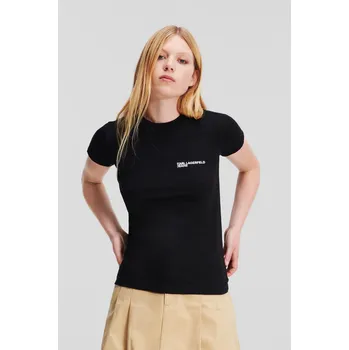 Dámské tričko TRIČKO KARL LAGERFELD JEANS KLJ SLIM FIT TEE BLACK