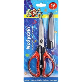 Set školních potřeb Nożyczki ergonomiczne z zatyczką na ostrzu 19cm
