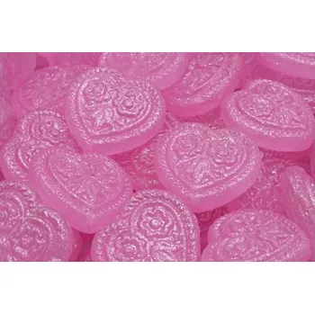 Korálek Korálky Srdíčka s květy č.5330 (17x17mm)