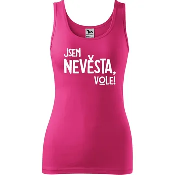 DOBRÝ TRIKO Dámské tílko s potiskem Jsem nevěsta, vole! Velikost: S, Barva: Purpurová