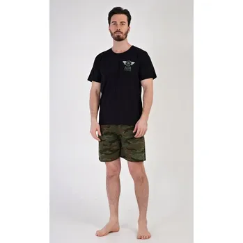 Pánské pyžamo Pánské pyžamo šortky Air - černá - XXL