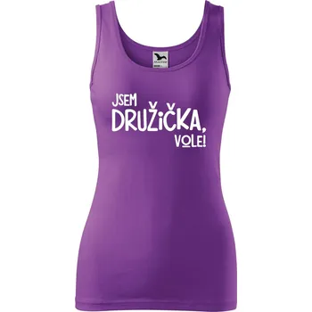 DOBRÝ TRIKO Dámské tílko s potiskem Jsem družička, vole! Velikost: XS, Barva: Fialová