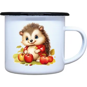 DOBRÝ TRIKO Plecháček s potiskem Ježek s jablky 460 ml