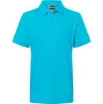 James&Nicholson Dětská polokošile JN070K Turquoise XXL (158/164)