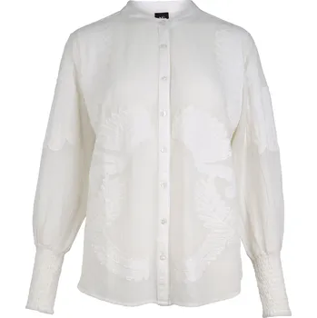 Dámská halenka Halenka Nu Denmark 8314-40 bílá košilová s výšivkou Velikost: 36