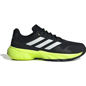 Pánská tenisová obuv Pánská tenisová obuv adidas Courtjam Control 3 Clay Carbon/Lucid Lemon EUR 42 2/3
