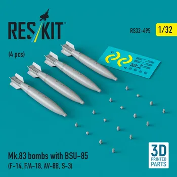Plastikový model Reskit 1/32 Mk.83 bombs w/ BSU-85 (4 pcs.)