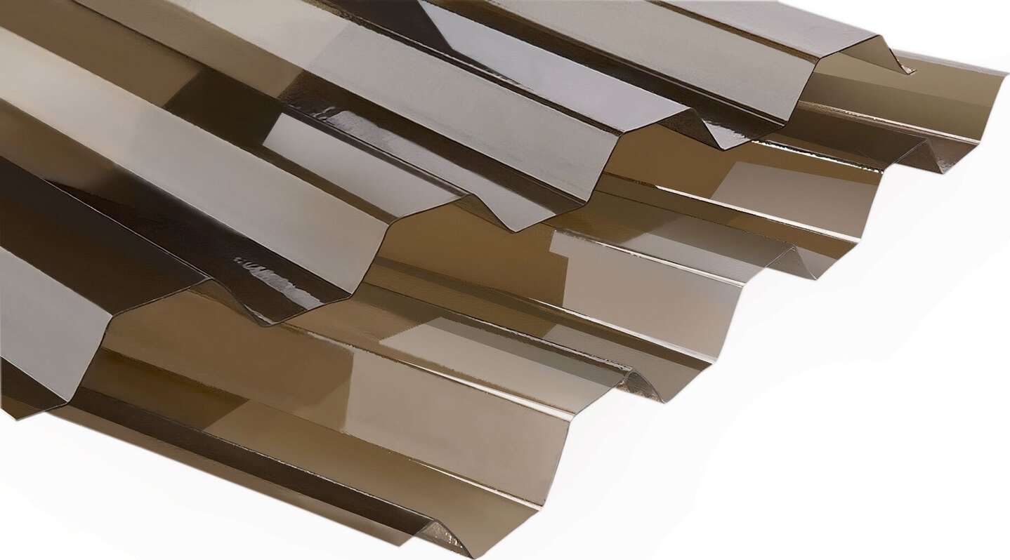 Palram trapézová polykarbonátová deska hladká bronz tl. 0.8mm, 3 m x 1.260 m