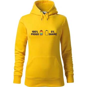 Dámská mikina DOBRÝ TRIKO Dámská mikina s potiskem 100% proud Velikost dámské mikiny: S, Barva: Žlutá