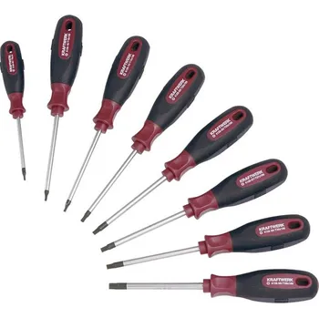Šroubovák KRAFTWERKTOOLS Sada šroubováků Torx T08-T40 s otvorem ergokraft 8ks PROFI Line