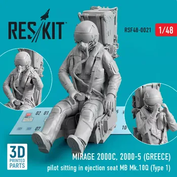 Plastikový model Reskit 1/48 Mirage 2000C, 2000-5 (GREECE) pilot sitting