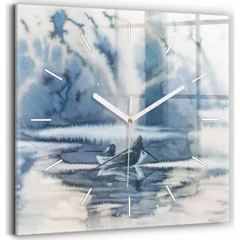 Hodiny Nástěnné hodiny Wallfluent, odstíny modré, 30 cm