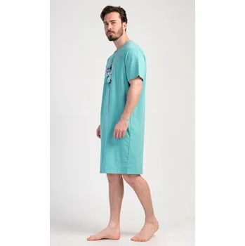 Dámská noční košile Pánská noční košile s krátkým rukávem Honolua bay - mátová - M