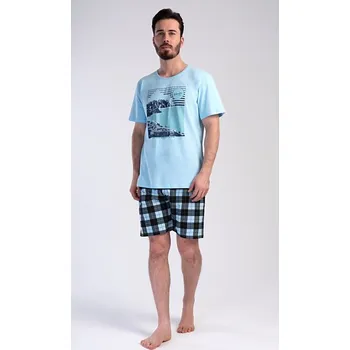 Pánské pyžamo Pánské pyžamo šortky Wander - světle modrá - XL
