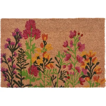 Kokosová rohožka Spring, 60 × 40 cm, květiny 895-021