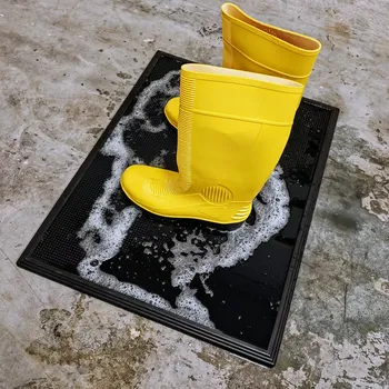 Rohožka Gumová dezinfekční rohož (vana) na boty, obuv, podrážky FLOMA SD60 - délka 61 cm, šířka 81 cm, výška 1,9 cm