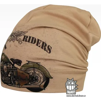 Čepice Bavlněná čepice Polo - vzor 55 - auto/moto - cappuccino 56 - 58