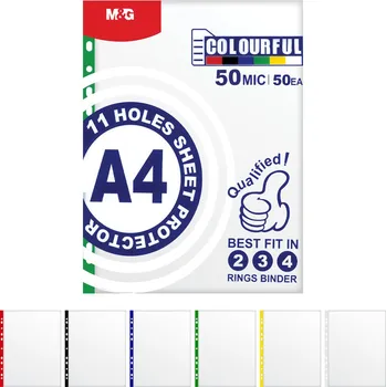 Euroobal A4 50 µm průhledný s barevnou značkou (50 ks)