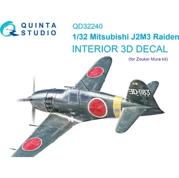 Plastikový model Quinta studio 1/32 Mitsubishi J2M3 Raiden 3D-Print.&col.Interior