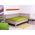 Rohová postel Tina - dvoulůžko buk Varianta: Levá, Odstín moření: Buk přírodní, Rozměr: 140x200
