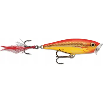 Umělá nástraha Rapala Skitter Pop Popper SP07 SGFR STEEL GOLD FLUORECENT RED