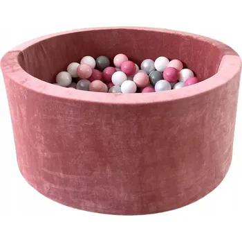 Suchý bazén Suchý bazének s míčky Velvet 40x90 Starorůžová 300 míčků - HOTOVÁ SADA