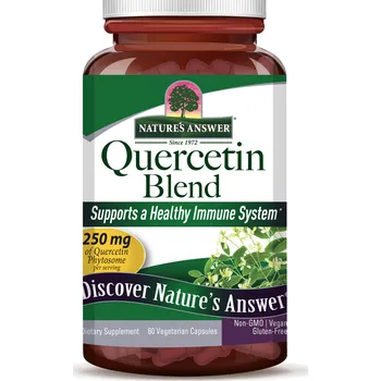 Speciální výživa Nature's Answer Quercetin Blend, kvercetin, extrakt, 250 mg, 60 rostlinných kapslí Doplněk stravy