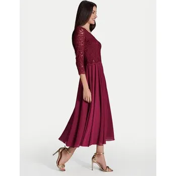 Dámské šaty Swing Koktejlové šaty 5AI08900 Bordó Regular Fit 36
